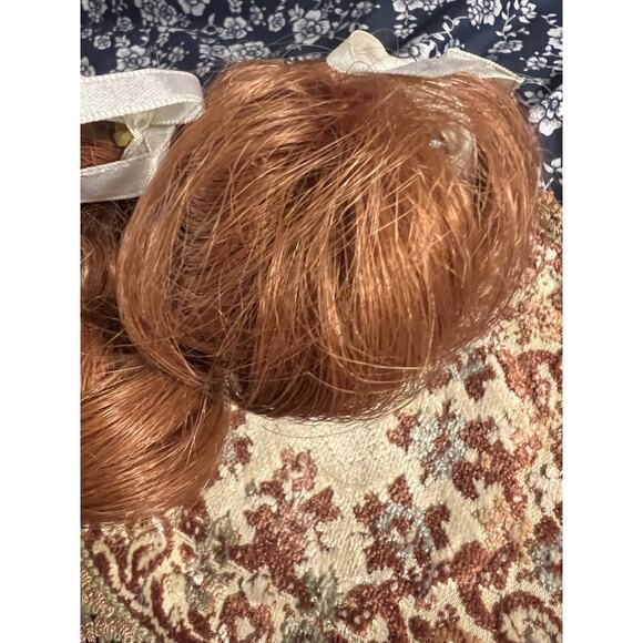 Hand Styled Doll Wigs By Global Dolls Model Janey Size 7-8 Color Carrot Red - Picture 3 of 12